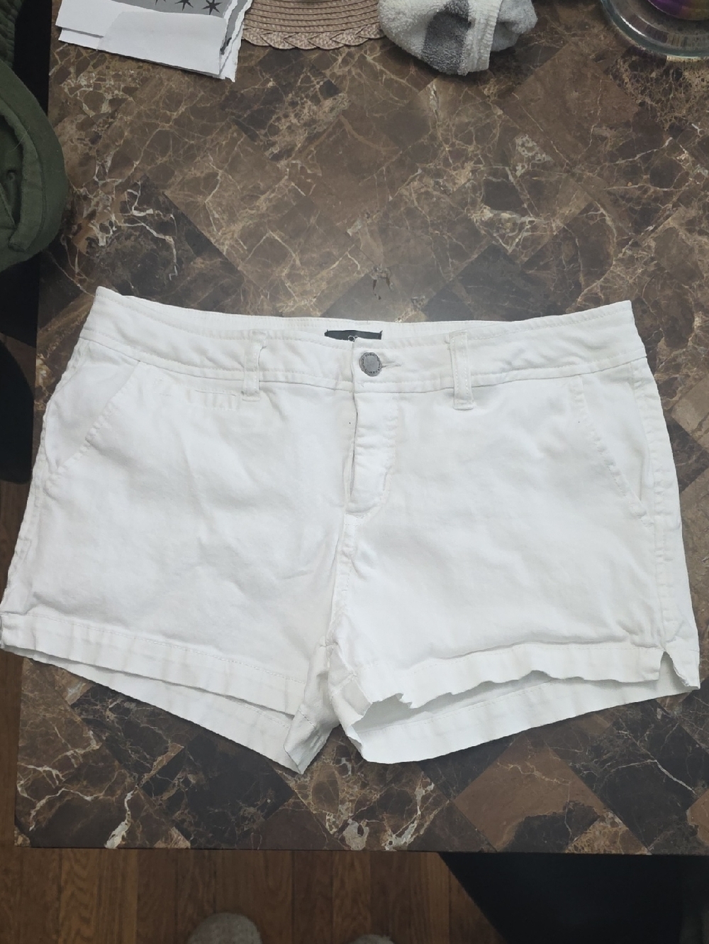 Women's White Casual Shorts